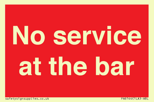 No service at the bar